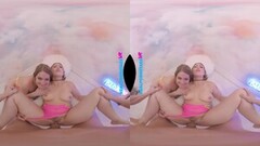 Real Pornstars VR - Sweet Blonde Babes Ride Your Cock! Thumb