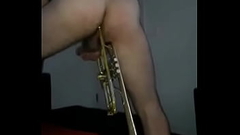 Professional musician ass fucked with trumpet by female friend Thumb