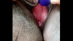 HAIRY PUSSY BBW SQUIRTS with vibrator only~ Thumb