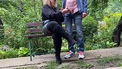 I cum on my mother-in-law on her gorgeous ass in pantyhose outdoors Thumb