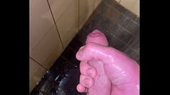 Big hot white cock solo masturbating in the shower. Thumb