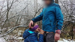 Public Blowjob And Cum Swallow Near The Mountain River Thumb