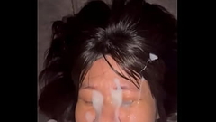 Cum Facial Asian Thumb