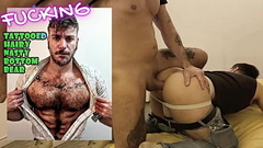 Hairy and cute bottom bear Fucked Raw By Hunk spanish - HE&#039_S REALLY A DEEP THROAT! - Hairy stud assfucked raw pounding cock for jizz - With Alex Barcelona Thumb