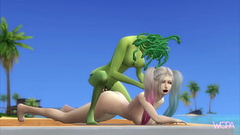 [TRAILER] HARLEY QUINN &amp_ MEDUSA having sex at the beach house Thumb