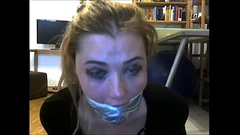 British Pornstar Misha Mayfair Has Her Cocksucking Mouth Packed &amp_ Tape Gagged! Thumb