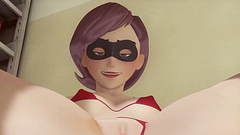 Helen Parr (The Incredibles) cunnilingus for her shaved pussy after hard workday to orgasm and squirt on my face Thumb