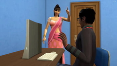 Indian stepmom catches her nerd stepson masturbating in front of the computer watching porn videos || adult videos || Porn Movies Thumb