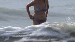 I love showing off on the beach while my stepson&#039_s friends masturbate and ask me to fuck Thumb