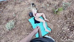 Public dick flash on the beach. She was shocked at first but then sucked ny dick Thumb