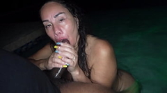 Queen Rogue fucked at the POOL in Puerto Rico! Thumb