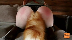 Fox slaps her sexy booty and jerks off her pussy. MadamFox Thumb