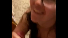 Glasses girl sucking my cock Thumb