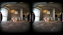 Solo blonde girl, Mika is alone and very naughty, in VR Thumb