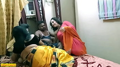 Indian Bhabhi shared her with us!! Best hindi hardcore group sex Thumb