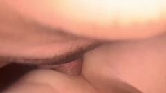 Close up of my guy pumping  my shaved tight hole I love getting Dicked down Thumb