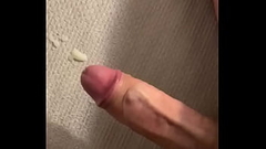 Playing with my big dick and shooting on my bed Thumb