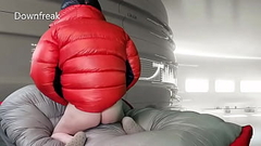 Overfilled Mountain Hardwear Down Jacket Gets covered In Cum After Fetish BioScience Experiment !!! Thumb