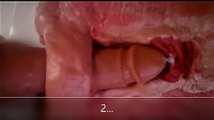 Close up &amp_ internal view of anal dildo fucking Thumb