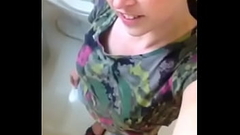 Stare at my hot pierced pussy while I piss! Thumb