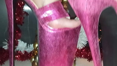 Lady L :Pink Ultra extreme 14 inch/35 cm high heels ,Merry Christmas and Happy new Year. Thumb