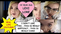 Real life Youtuber 19 year old Lexi Lore &quot_I don&#039_t like this...This is really difficult...I thought you said I just had to lick the sides!&quot_ shows off her braces and talks dirty while sucking off dirty old man Joe Jon Thumb