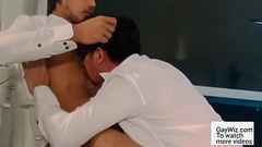 The muscle hunk teacher allowed his student to suck his big cock Thumb