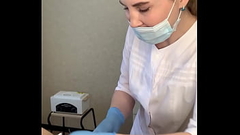 Dude spontaneously cum right on the procedure from the beautiful Russian master SugarNadya Thumb