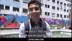 LatinCums.com - Virgin Amateur Twink Latino With Braces Paid Cash To Fuck POV Thumb