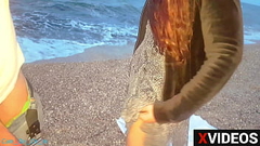 STRANGER FUCK AND CUM IN PANTIES ON THE BEACH Thumb